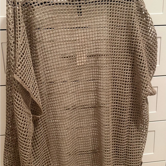 NWT Eileen Fisher Open Knit Cardigan Delave Natural Beige Crochet Lagenlook - Picture 5 of 8
